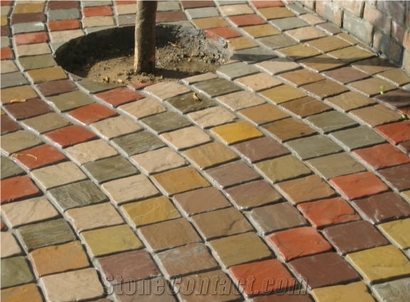 Mint Sandstone Cube Stones/Pavers