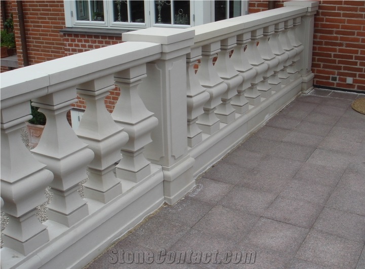 Mint White Sandstone Blustrade and Railing