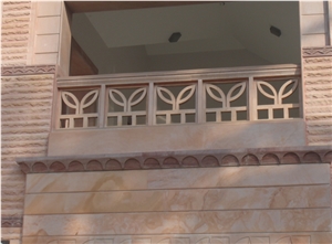 Mint White Sandstone Blustrade and Railing