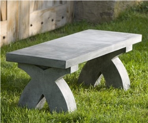 Sandstone Bench and Flower Holders
