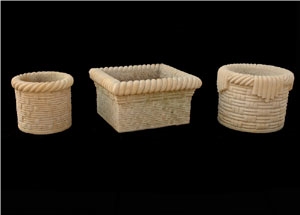 Sandstone Bench and Flower Holders