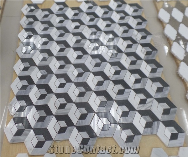 China Basalt Mosaic, Black Basalt Hexagon Mosaic