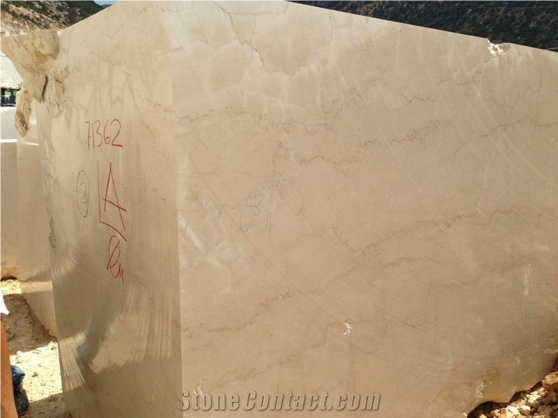 Ava Cream, Turkish Botticino Marble Block, Beige Marble Blocks