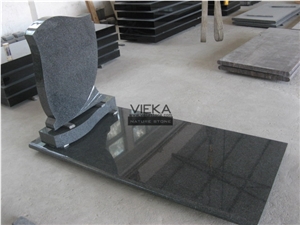 G654 Granite Tombstone & Monument,China Black Granite Gravestone & Headstone Sesame Black China impala Padang Black pingnan zhima hei china nero new impala dark grey Polished for Hungary