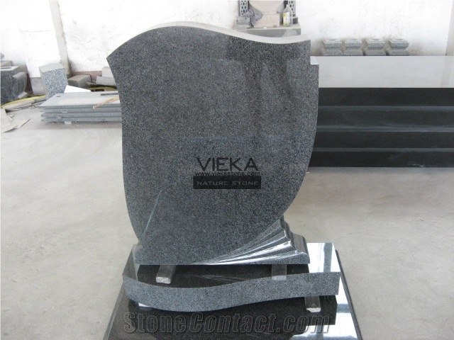 G654 Granite Tombstone & Monument,China Black Granite Gravestone & Headstone Sesame Black China impala Padang Black pingnan zhima hei china nero new impala dark grey Polished for Hungary