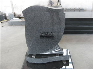G654 Granite Tombstone & Monument,China Black Granite Gravestone & Headstone Sesame Black China impala Padang Black pingnan zhima hei china nero new impala dark grey Polished for Hungary