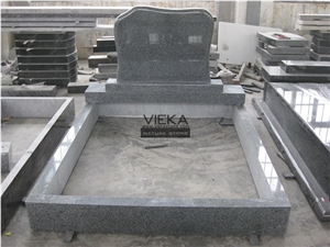 G654 Granite Tombstone & Monument,China Black Granite Gravestone & Headstone Sesame Black China impala Padang Black pingnan zhima hei china nero new impala dark grey Polished for Hungary