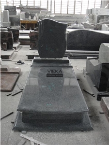 G654 Granite Tombstone & Monument,China Black Granite Gravestone & Headstone Sesame Black China impala Padang Black pingnan zhima hei china nero new impala dark grey Polished for Hungary