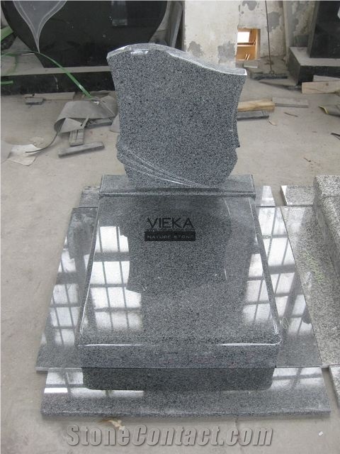 G654 Granite Tombstone & Monument,China Black Granite Gravestone & Headstone Sesame Black China impala Padang Black pingnan zhima hei china nero new impala dark grey Polished