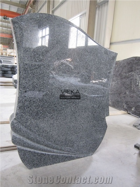 G654 Granite Tombstone & Monument,China Black Granite Gravestone & Headstone Sesame Black China impala Padang Black pingnan zhima hei china nero new impala dark grey Polished