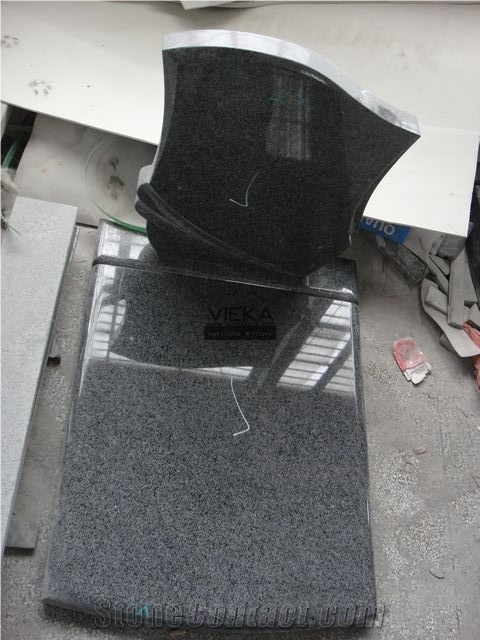 G654 Granite Tombstone & Monument,China Black Granite Gravestone & Headstone Sesame Black China impala Padang Black pingnan zhima hei china nero new impala dark grey Polished