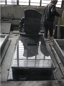 G654 Granite Tombstone & Monument,China Black Granite Gravestone & Headstone Sesame Black China impala Padang Black pingnan zhima hei china nero new impala dark grey Polished
