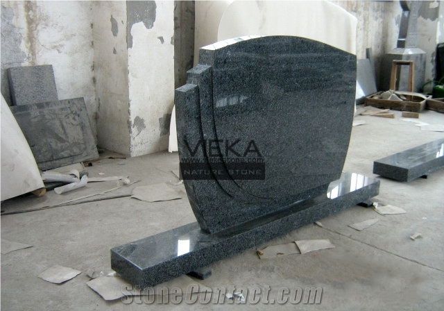 G654 Granite Tombstone & Monument,China Black Granite Gravestone & Headstone Sesame Black China impala Padang Black pingnan zhima hei china nero new impala dark grey Polished