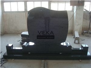 G654 Granite Tombstone & Monument,China Black Granite Gravestone & Headstone Sesame Black China impala Padang Black pingnan zhima hei china nero new impala dark grey Polished