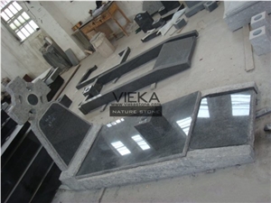 G654 Granite Tombstone & Monument,China Black Granite Gravestone & Headstone Sesame Black China impala Padang Black pingnan zhima hei china nero new impala dark grey Polished nature edge