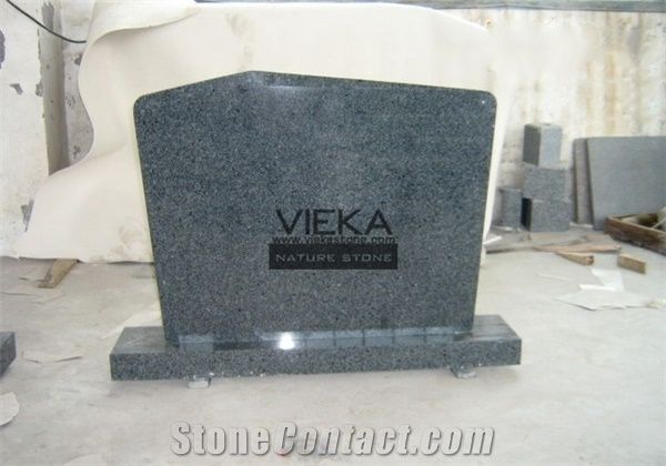 G654 Granite Tombstone & Monument,China Black Granite Gravestone & Headstone Sesame Black China impala Padang Black pingnan zhima hei china nero new impala dark grey Polished for Ireland and UK Market
