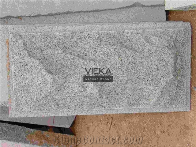 Grey White Granite Mushroom Wall Cladding
