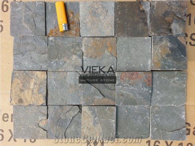 Multicolor Slate Mosaic Stone Tile,Interior Decoration