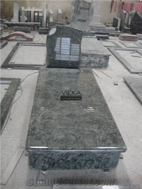 Olive Green Granite Tombstone & Monument,Memorials,Gravestone & Headstone