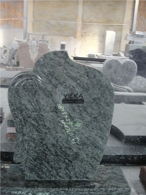 Olive Green Granite Tombstone & Monument,Memorials,Gravestone & Headstone