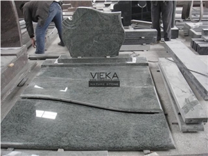 Olive Green Granite Tombstone & Monument,Memorials,Gravestone & Headstone Vert Olive,Verde Olive,Verde Maritaca-Oliva,Namaqualand Green