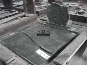 Olive Green Granite Tombstone & Monument,Memorials,Gravestone & Headstone Vert Olive,Verde Olive,Verde Maritaca-Oliva,Namaqualand Green