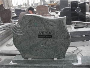 Olive Green Granite Tombstone & Monument,Memorials,Gravestone & Headstone Vert Olive,Verde Olive,Verde Maritaca-Oliva,Namaqualand Green