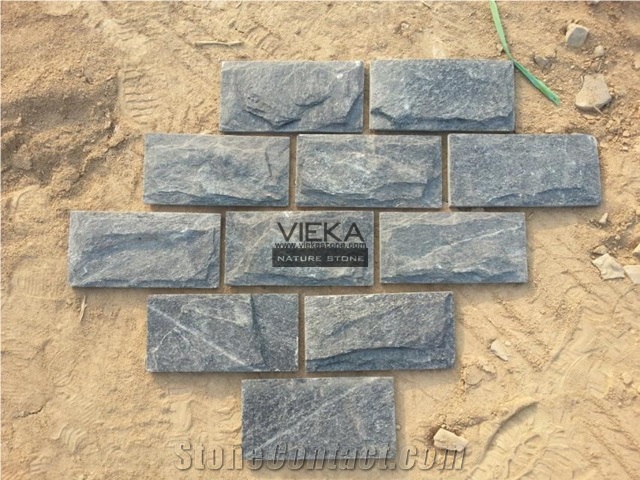 Quartzite Mushroom Wall Cladding Black Color