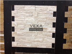 Slate & Quartzite Culture Stone Panel,Wall Panel,Ledge Stone,Veneer,Stacked Stone for Wall Cladding 35x18cm Snow Pure White Quartzite