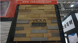 Slate & Quartzite Culture Stone Panel,Wall Panel,Ledge Stone,Veneer,Stacked Stone for Wall Cladding 60x15cm Retangle