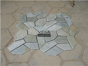 Slate Stone Random Flagstone Mats Beige Slate Yellow