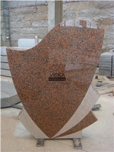 Tianshan Red Granite Tombstone & Monument,China Red Granite Memorials,Gravestone & Headstone Export to Hungary