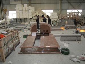 Tianshan Red Tombstone & Monument,Memorials,Gravestone & Headstone China granite