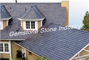 Black Slate Wall Cladding Roof Tiles, Hebei Black Slate Roof Tiles