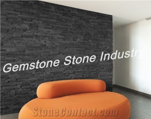 Black Stone Slate Wall Tile Roof Tile Paving,Hebei Black Slate Walling