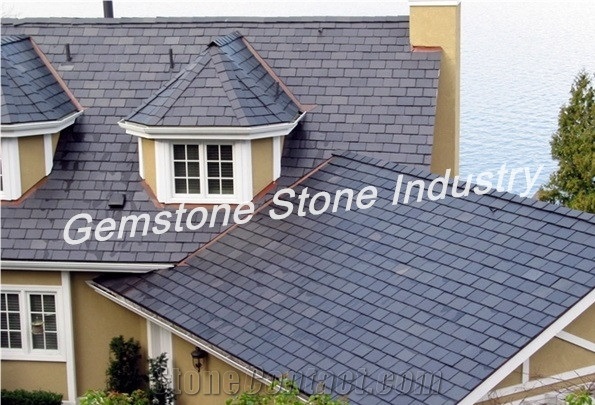 Black Stone Slate Wall Tile Roof Tile Paving,Hebei Black Slate Walling
