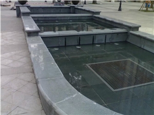 Honed Mongolia Black Basalt Pool Coping Pool Paver