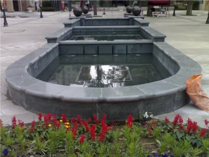 Honed Mongolia Black Basalt Pool Coping Pool Paver