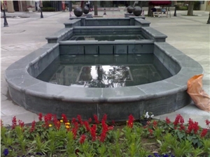 Honed Mongolia Black Basalt Pool Coping Pool Paver