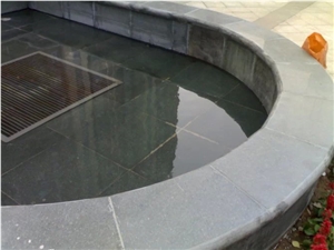 Mongolia Black Basalt Pool Paver with Bullnose