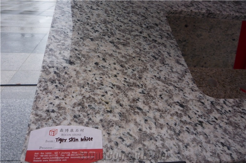 Tiger Skin White Granite Vanity-Tops & Counter Tops, Bathroom/Kitchen/Washroom Usage