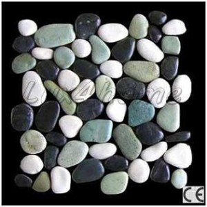 Mixed Pebble Tiles 30x30 White Pebble & Black Pebble & Green Pebble - Pebble Exporter Indonesia Mixed Pebble Tiles 30x30 White Pebble & Black Pebble & Green Pebble - Pebble Exporter Indonesia