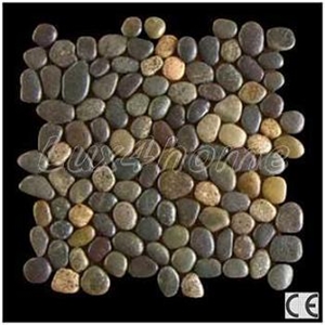 Mosaic Pebble Tiles 30x30 Brown Pebble - Indonesia Pebble Producer / Exporter