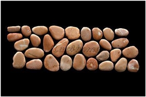 Pink Pebble Borders 10x30 - Indonesian Pebble Mosaics Producer / Exporter Fob