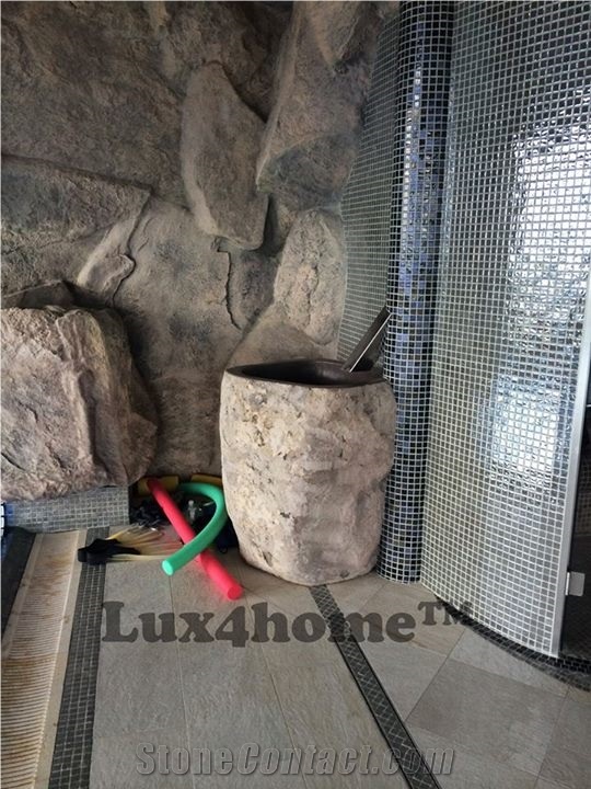 Solid River Stone Sink - Pedestal Stone Sink Producer Looking for Wholesale Distributors