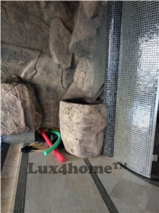 Solid River Stone Sink - Pedestal Stone Sink Producer Looking for Wholesale Distributors