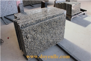 Gialle Golden Autumn Chinese Granite Counter Tops & Flat Edge, Giallo Golden Autumn Yellow Granite Kitchen Countertops