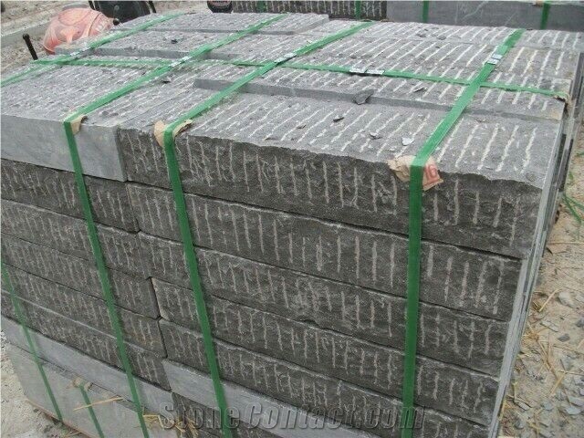 Blue Limestone Kerbstone,Chisled Curbstone
