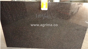 Black Galaxy Granite Slabs, India Black Granite