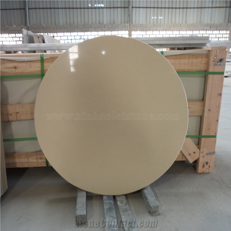 China Beige Quartz Table Top, Work Top